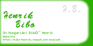 henrik bibo business card